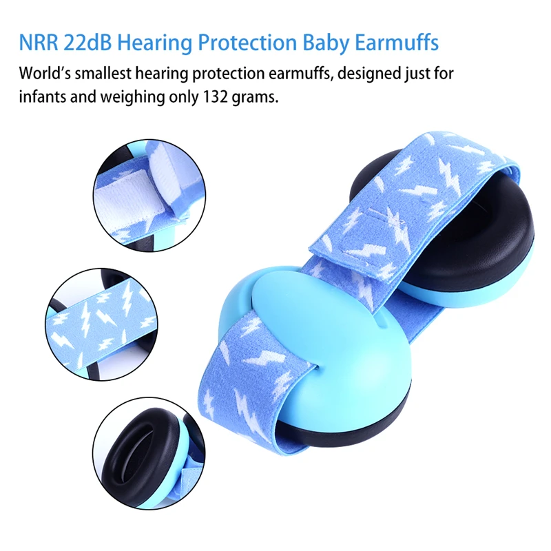 Baby Hearing Protection Earmuffs  Size 0-18 Months Comfortable Noise Reduction Ear Protector Ear Muffs for your Infant Toddler