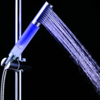 

ICOCO 1Pc Handheld Shower Head 7 Color Changing LED Romantic Automatic Shower Bath Shower Head Dropshipping