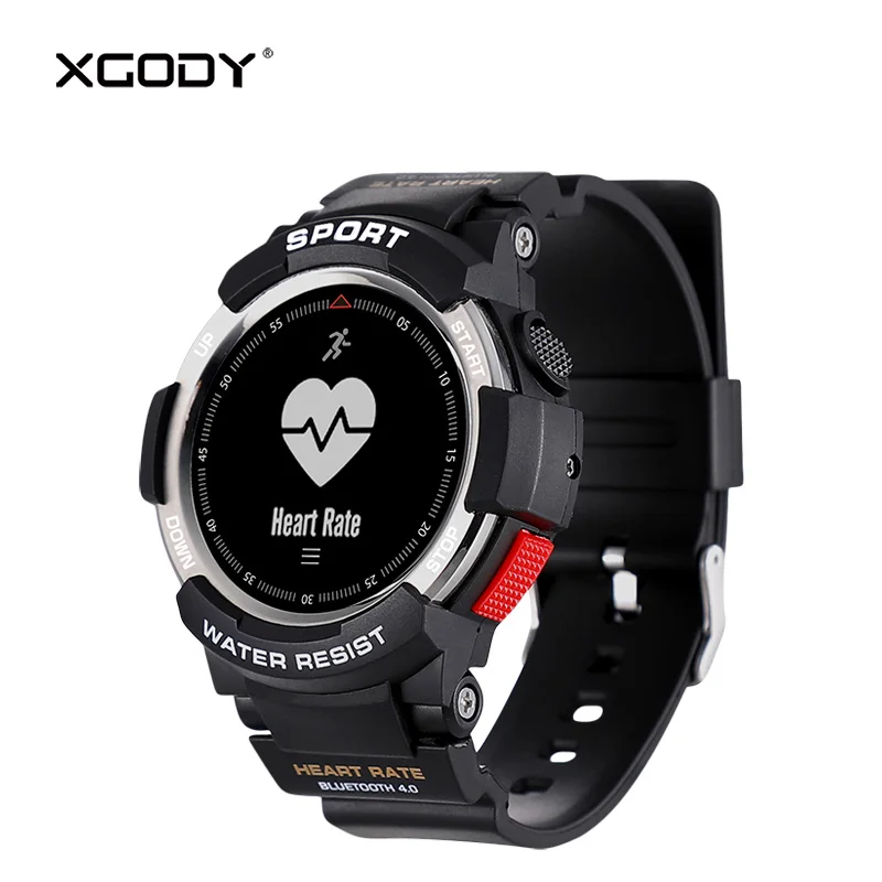 

XGODY Sports Waterproof Dustproof Smartwatch Smart Watch Android iOS GPS Trajectory Heart Rate Monitor Wristwatch Shockproof BT