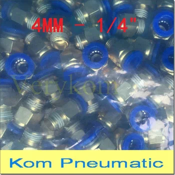 

300cs/lot PC4-02 Male Straight 4mm-1/4" PC04-02 Pneumatic 4mm Tube Push In 1/4" Thread Quick Connect Tube Air Fitting PC 4-02