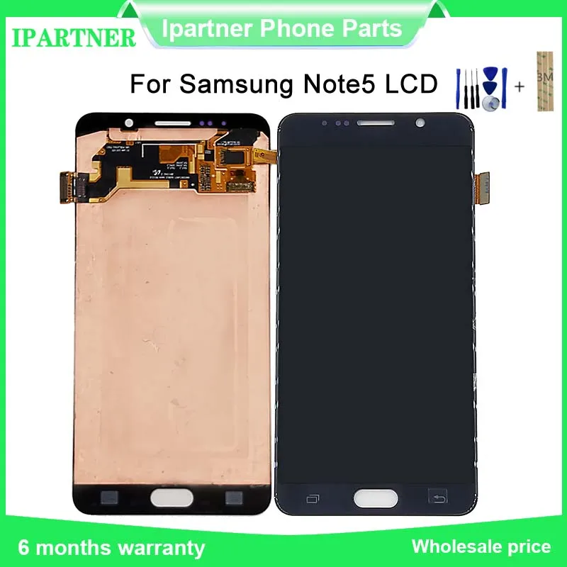 

5.7Inch Super OLED for Samsung Note5 N9200 N920T N920A N920G LCD Display Touch Screen Digitizer Assembly with sense stylus+Tools
