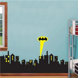 Günstig * 5 größen * GOTHAM CITY SKYLINE Batman Aufkleber Abnehmbare WAND AUFKLEBER Home Decor Kunst