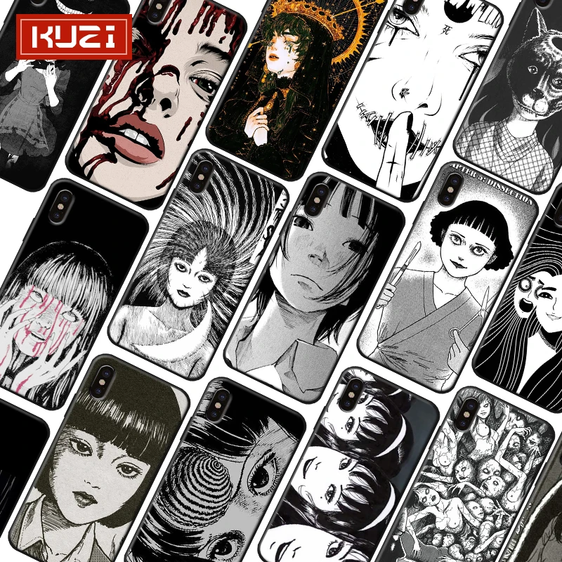 

KUZI Black Phone Bag Case For iphone 7 XS MAX Case Soft Back Cover For iphone 6 6S 7 8 Plus iphone X XR Half Wrapped Case