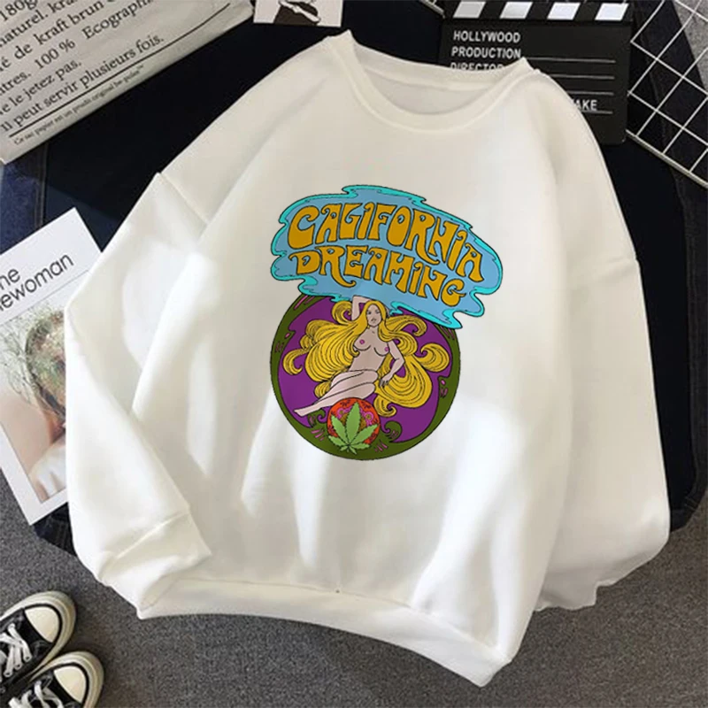 

New CAGIFORHIA Print New Women Fashion Vintage Long Sleeve Let's Winter Devil Pattern Top Harajuku Tumblr Women Sweatshirt S-XL
