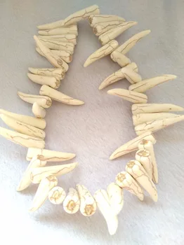 

Wholesale 40Pcs Cream White Turquoise Spikes Beads 40mm Loose Beads, Howlite Needle Horn Bead Pendant Spikes Beads For Jewelr