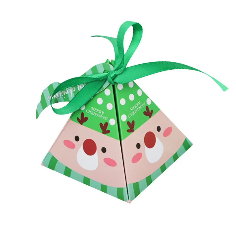 10 шт./партия, Рождественская коробка для конфет, Подарочная коробка для рождественской елки с колокольчиками, бумажная коробка, Подарочный мешок, контейнер, товары Navidad - Цвет: A2