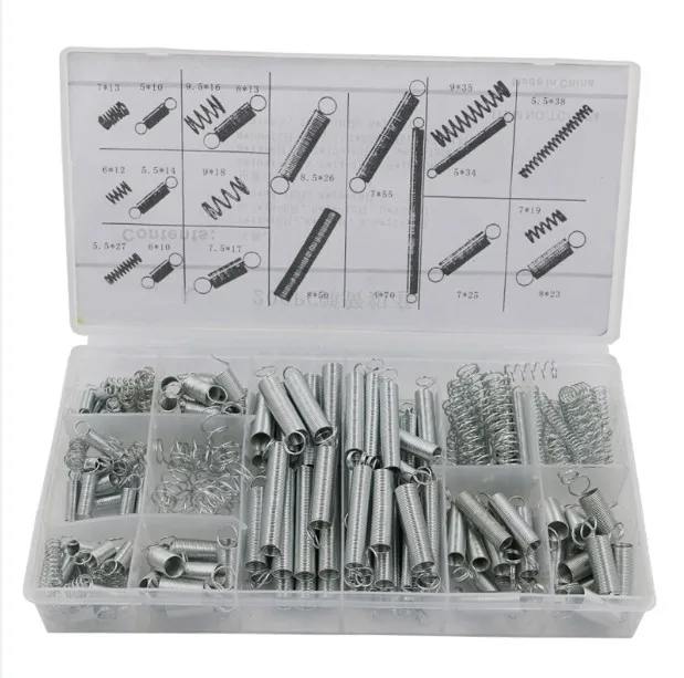 

Free shipping 200 PCS spring/spring tension spring/pressure/suit / transparent pp plastic boxes of 20 kinds of specifications
