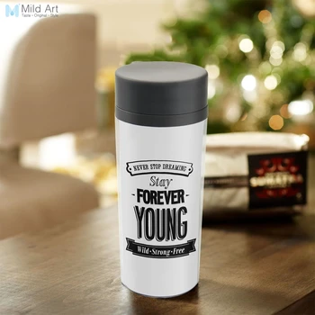 

Personalized BPA Free Plastic Insulated Drinkware Vintage Retro Inspire Young Quotes Wide Mouth 300ml Kids Water Bottles Gifts