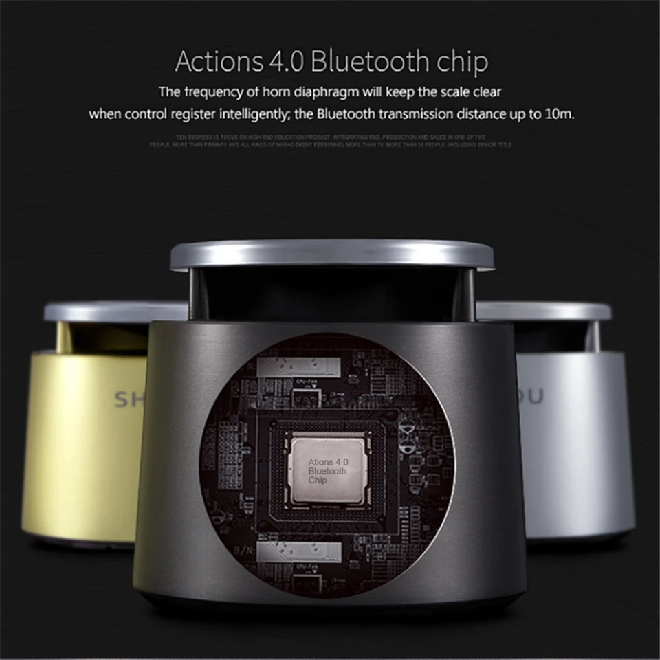 SHIDU Мини Bluetooth 4,2+ EDR динамик Портативный беспроводной громкий динамик открытый стерео музыка объемный сенсорный ключ нажмите Hands-Free вызов