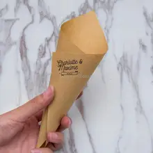 Пользовательские Свадебные vintage конфетти конический, крафт-лепесток свадьбы пользу, вечерние декор стола, попкорн конусов, свадьбы бросок