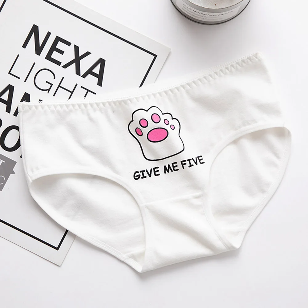 CURRADA 5pieces/lot Cotton briefs sexy panties women underwear low waiste underpant female cartoon cute panty M L XL XXL