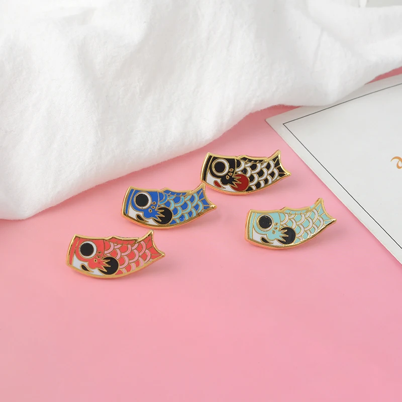 

Japanese Fish ! Vintage Kimono Lucky Cartoon Nishikigoi Koi Fish Enamel Pin Vintage Bijoux Broche Femme Male Unisex jewelry