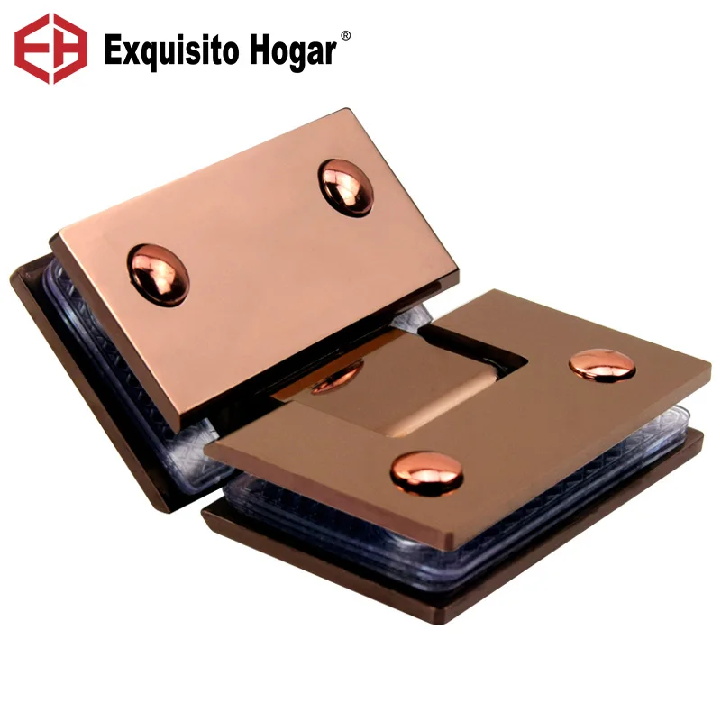 Rose Gold Stainless Steel 304 Solid Bathroom Clip Shower Room Hinge Frameless Glass Door Up And Down Folder Folding Page