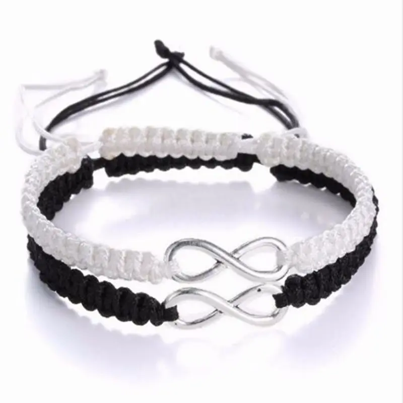 1 шт./лот Бесконечность браслет ручной работы дружба любовь пары ювелирные