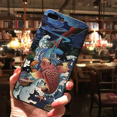 

3D Relief Animal Phone Case For iphone X 10 6 6s 7 8 Plus Case Soft Silicone Couple Back Cover For iphone XS Max XR 8plus Cover