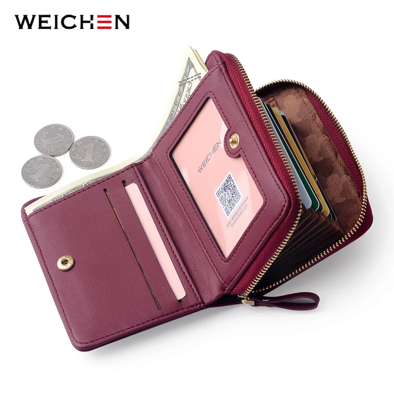 

WEICHEN Large Capacity Women Wallet Zipper Concertine Fold Credit Card Holder Extendable Cards Wallets Female Purse Ladies