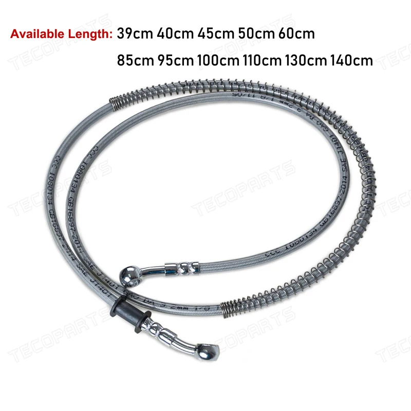 39cm 140cm M10 Brake Oil Hose Line Pipe Banjo Hydraulic Reinforced