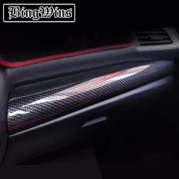 

Car styling Interior ABS Carbon Console Center Dashboard Cover Trim Sticker Fit For Honda Fit Jazz 2014-2016 GK5 Left Hand Drive