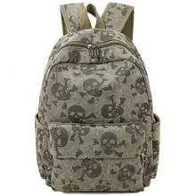 2016 En Gros De Mode Crâne Femmes Toile Sacs À Dos Sacs D’école Des Élèves pour Fille Garçon Adolescents Sac À Dos Sac À Dos Mochila F086