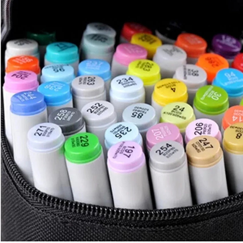 2017 Алкоголя 24/72 Цвет Аниме Pen Paint Рисование Манга Finecolour Маркеры Copic Дизайн