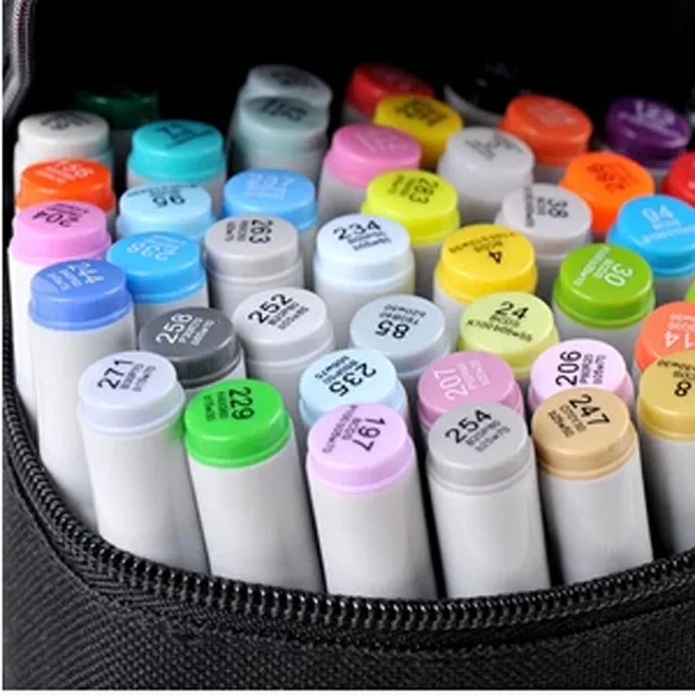 2017alcohol 24 72 color anime pen paint drawing finecolour copic