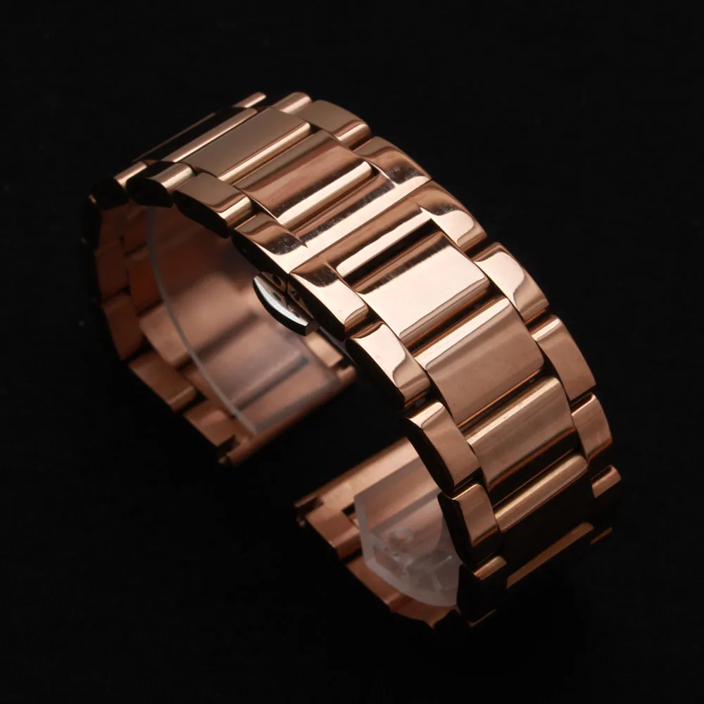 Watchbands 18mm 20mm 21mm 22mm 24mm Polished metal Men's Watch strap