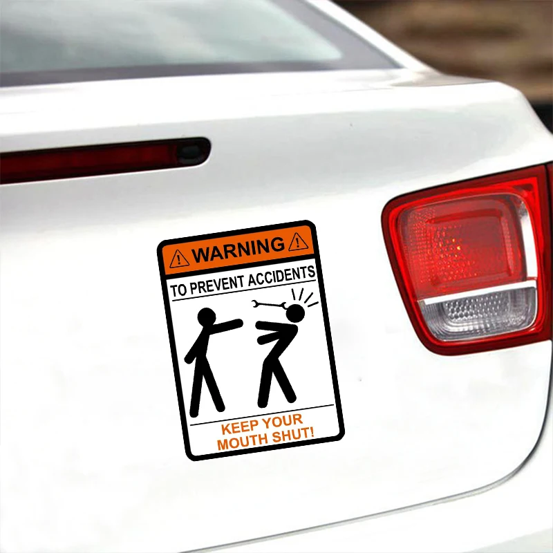 

Rylybons Car Sticker 6.5*9cm Keep Your Mouth Shut Funny Decal Sticker 3d Vinyl Body Door Bumper Motorcycle Decal Car-styling