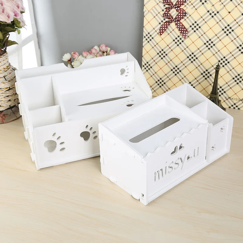 Modern Desktop Organizador Napkin Storage Box Cosmetic Holder Wooden Boxes Jewelry Sundries Figurine Decor | Дом и сад