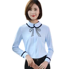 New autumn fashion women clothes slim shirt OL formal long sleeve chiffon blouses elegant office ladies plus size work wear tops