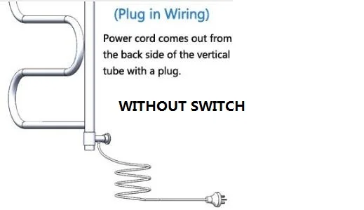 Качели стиль электрические полотенца теплые настенные с подогревом вешалка для полотенец с подогревом полотенец радиатор HZ-904A - Цвет: Plug and No Switch