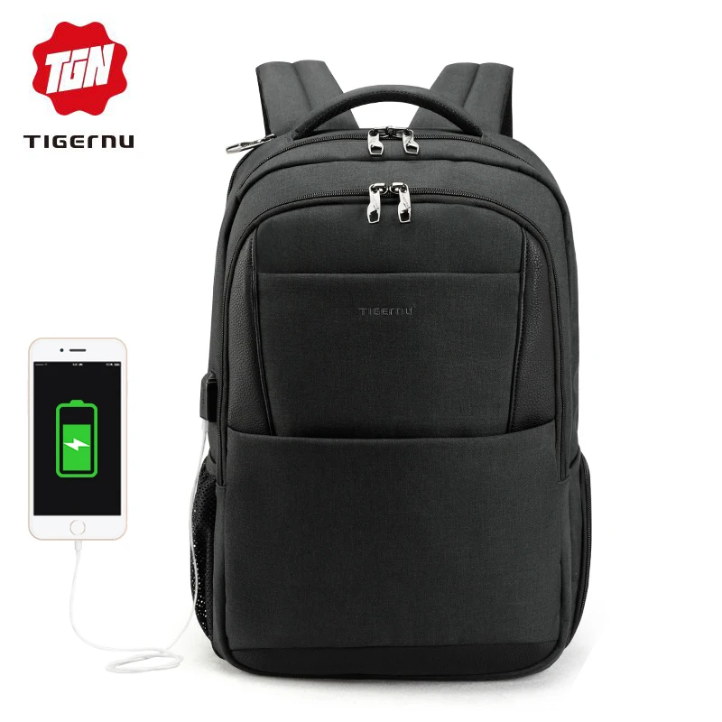 

brand male mochila 15.6 laptop backpack men usb large travel backpacks slim waterproof anti theft schoolbag women