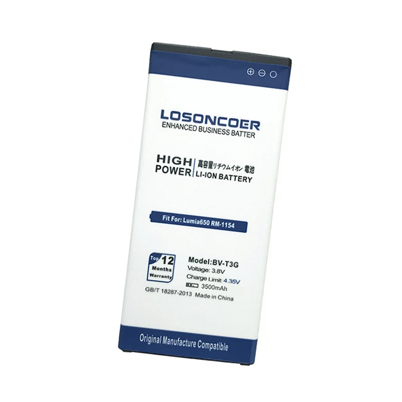 LOSONCOER 3500 мАч BV T3G запасная литий ионная батарея для Microsoft Nokia lumia 650 RM