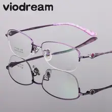 Viodream ультра легкий чистый титановое покрытие половина оптические оправы для очков оправа для очков, оптика De Grau 8964