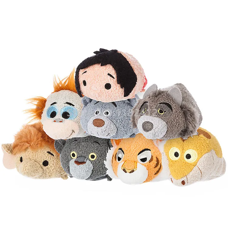 

Jungle Animals Baloo Bear Bagheera Panther Kaa Snake Shere Khan Tiger King Louie Monkey Elephant Cute Mini Plush Stack Toys