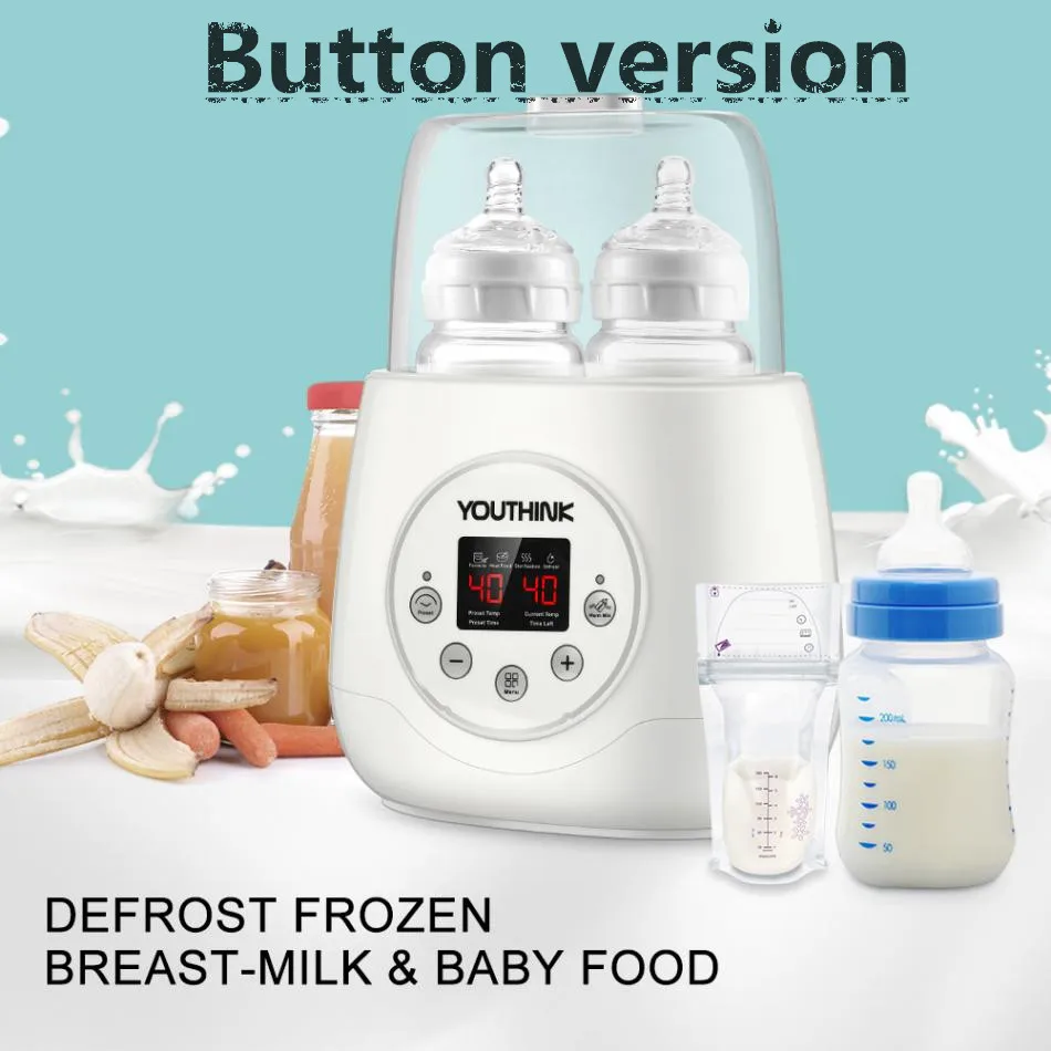 Двойной стерилизатор бутылки подогреватель молока 5 в 1 Универсальный нагреватель для грудного молока кормления детского питания интеллектуальная термостатическая система
