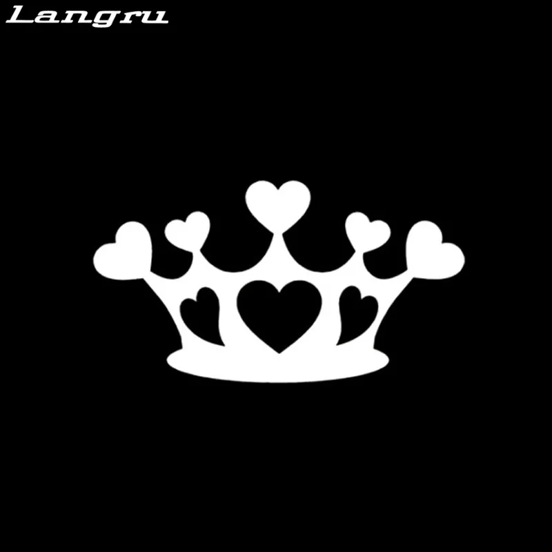 Langru новый дизайн корона сердца любовь модный автомобиль Стайлинг Переводные