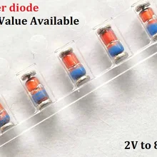 200 шт. 0,5 Вт ZMM2V0/3,6 В/3,9 В/4,3 в/4,7 В/5,1 В/2,2 в/2,4 В/2,7 в/3 в/5,6 В/6,2 В/6,8 в в/7,5 в/8,2 В зенеровский диод 2V2/2V4/2V7/3V3/3V6 LL34 1/2 Вт