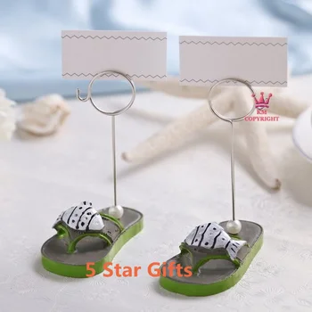 

Beach Style Flip Flop Place Card Holder 10Pairs/LOT Wedding Place Card Holder/picture Frame 2PCS/Pair