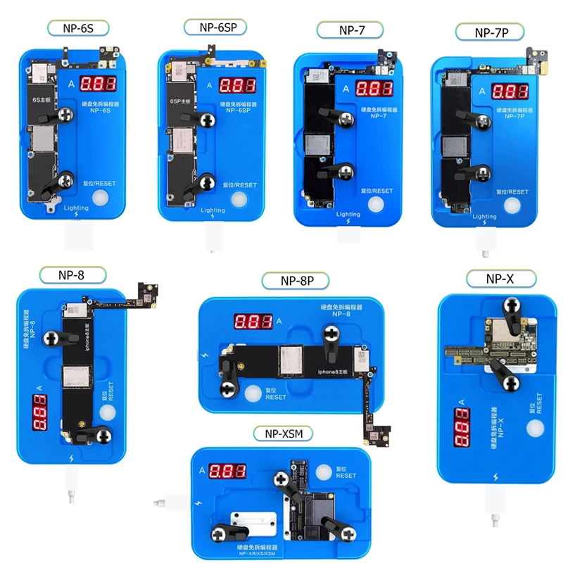 

JC Nand Non-removal programmer NAND data read write edit module for iPhone 6S/6SP/7G/7P/8G/8P/X/XR/XS/XSMAX