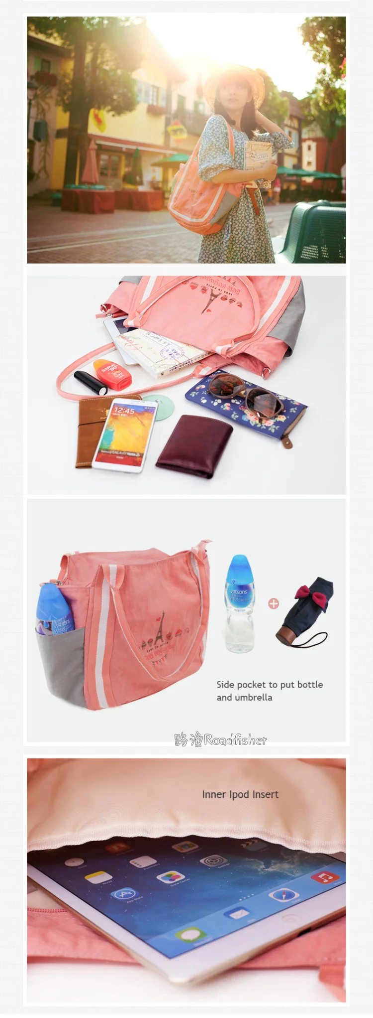 Womens camera shoulder tote bag KM5135-10