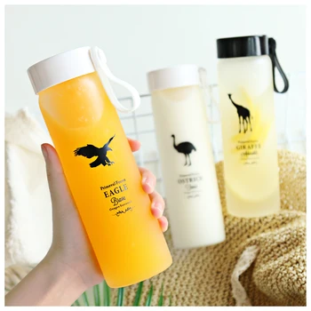 

380ml Dear Coffee Tea Mugs Travel glass Cups Mugs Water Bottle Kids Tumbler my water bottles cute bottle with Handgrip