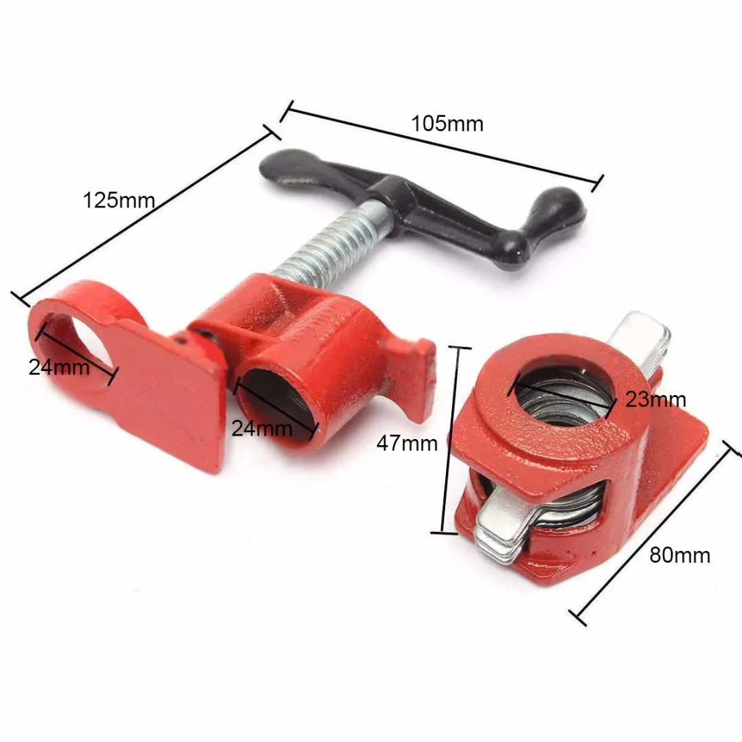 1/2'' Inch Heavy Duty Wood Gluing Glue Pipe Woodworking Clamp Fixture Carpenter