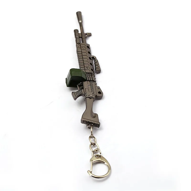 Игра AWM Снайпер брелок с винтовкой 12 см шрам M4 пистолет битва Royale брелок кольцо металлический для мужчин автомобиль женщин сумка Chveiro llavero ювелирные изделия - Цвет: BL6 12cm