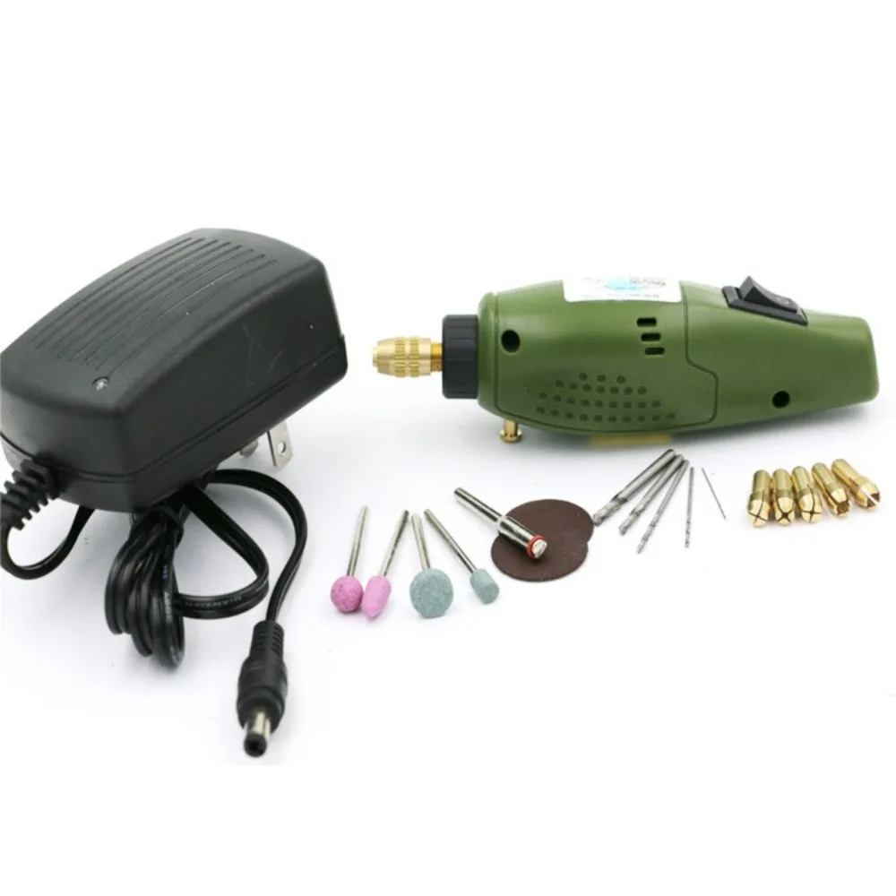 

Mini Electric Drill Set 12V DC Grinder Tool for Milling Polishing Engraving Electric Grinder Power Adapter Set Accessories