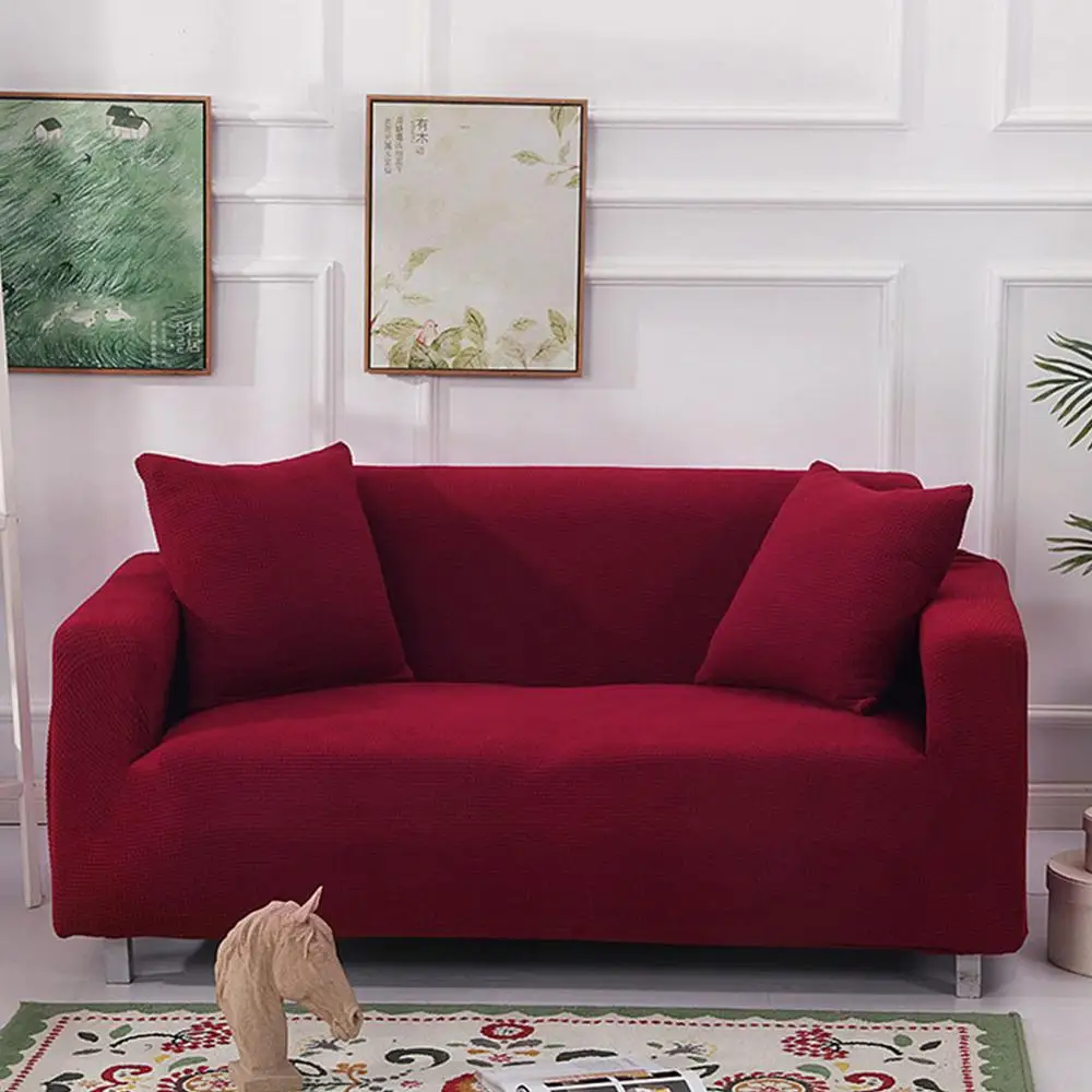 Covers Sofas Elastic Solid Color Covers For Living Room Armchairs Stretch Covers For Sofas 2 and 3 Seats SA47006