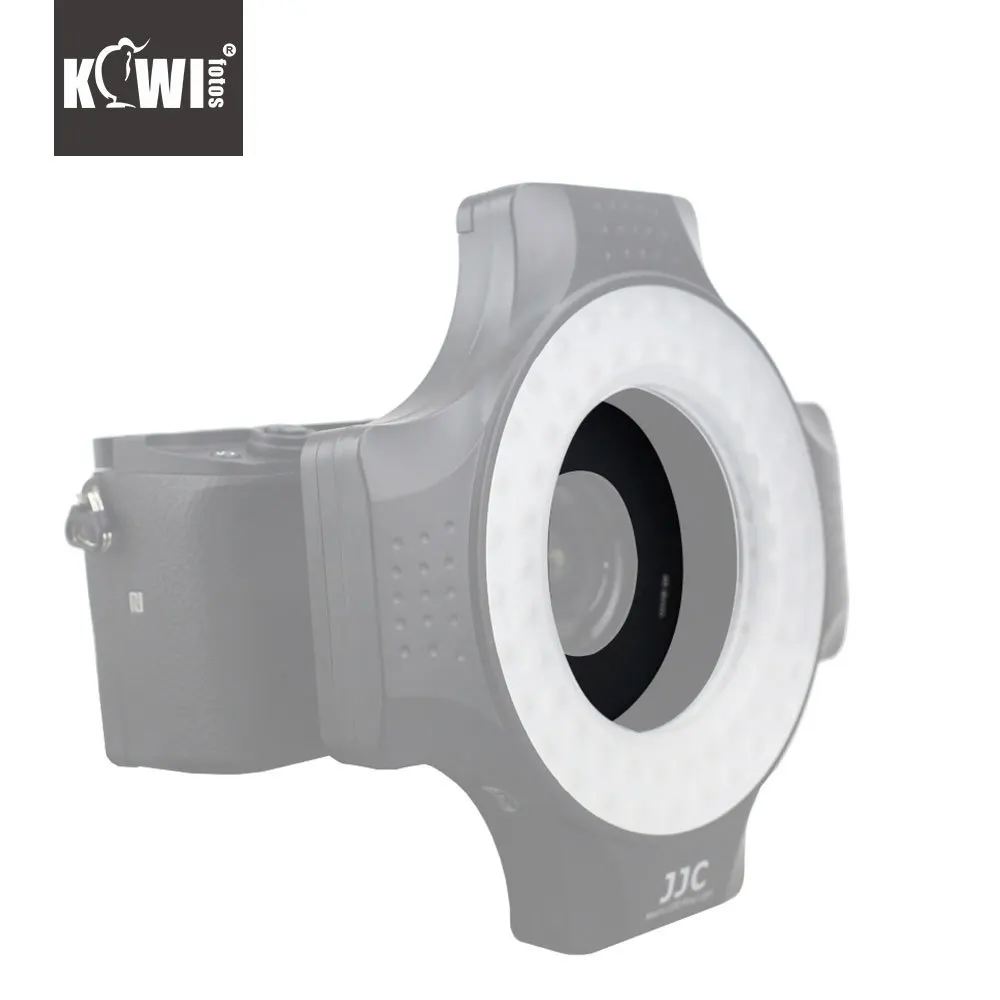 Светодиодный макро-кольцевой светильник JJC для камеры с левой/правой и полукруглой вспышкой для NIKON/CANON/SONY/PENTEX/Olympus