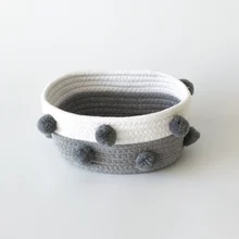 Nordic Knit Craft Venonat Decor Laundry Basket Cosmetic Desktop Basket Potting Baksets Organizer Bedside Underwear Socks Storage