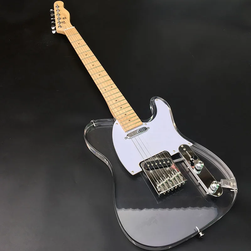 Acrylic crystal Electric guitar, Fingerboard & Acrylic Body with LED