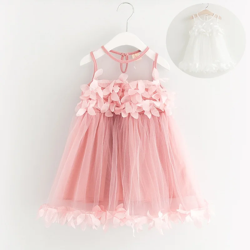 Girl Lace Petal Dress Summer 2018 Child Dress Girl Three dimensional