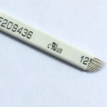 100 шт. руководство татуировка перо иглы 11 Вышивка Крестом Иглы для 3D для бровей Вышивка микроклетку постоянный Макияж Иглы для татуажа